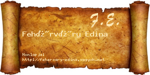 Fehérváry Edina névjegykártya