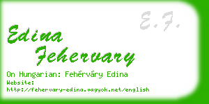edina fehervary business card